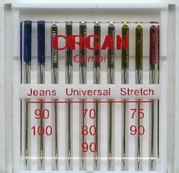 Organ 10 x Combidose Jeans/Universal/Stretch NÃ¤hmaschinenadeln,